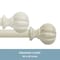 Kenney Mfg Kenney Rachel 5/8" Standard Decorative Window Curtain Rod, 48-86", Antique White KN71605V1 - alternate 2